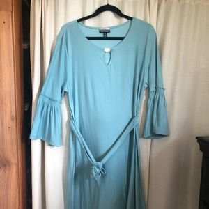 Summer Dress w/ Cute Sleeves Light Robin Egg Color